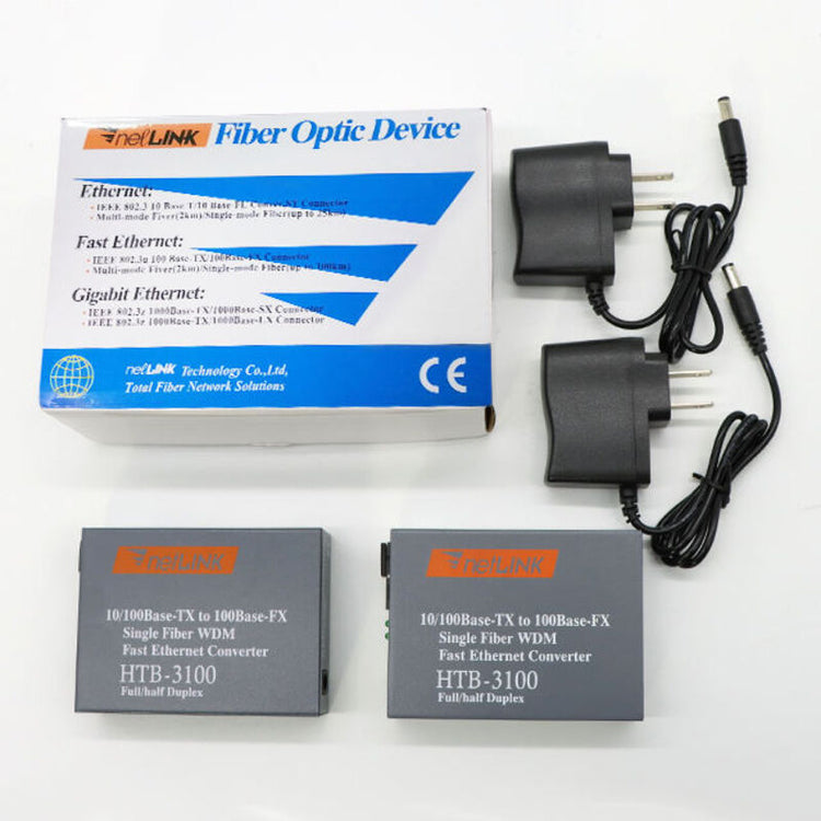 NETLINK HTB-3100 ETHERNET MEDIA CONVERTER 10/100 BASE