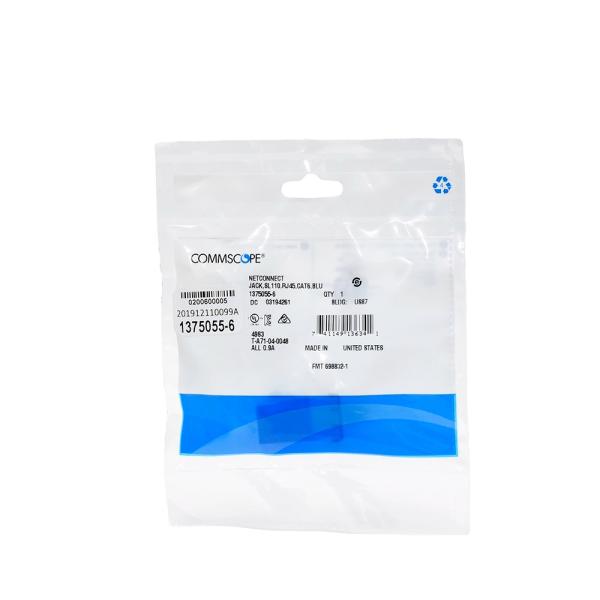 COMMSCOPE CAT 6 IO TOOL-LESS KEYSTONE JACK 110 UTP BLUE