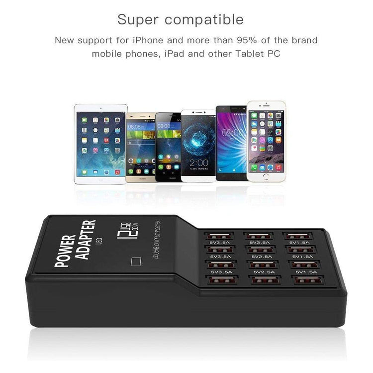 USB FAST CHARGER 12 PORT 12AMP W858