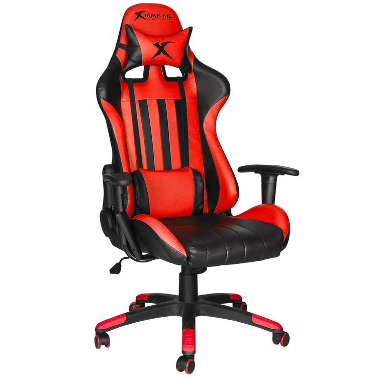 XTRIKE ME GC-905 BK ERGONOMIC ADJUSTABLE GAMING CHAIR CASTER WHEELS RED