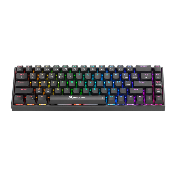 XTRIKE ME GK-994W RGB 68 KEY BT 2.4GHZ WIRELESS GAMING KEYBOARD BLACK