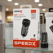 SPEED-X SX-C42 ELITE 48W PD + QC DUAL-PORT ALUMINIUM CAR CHARGER