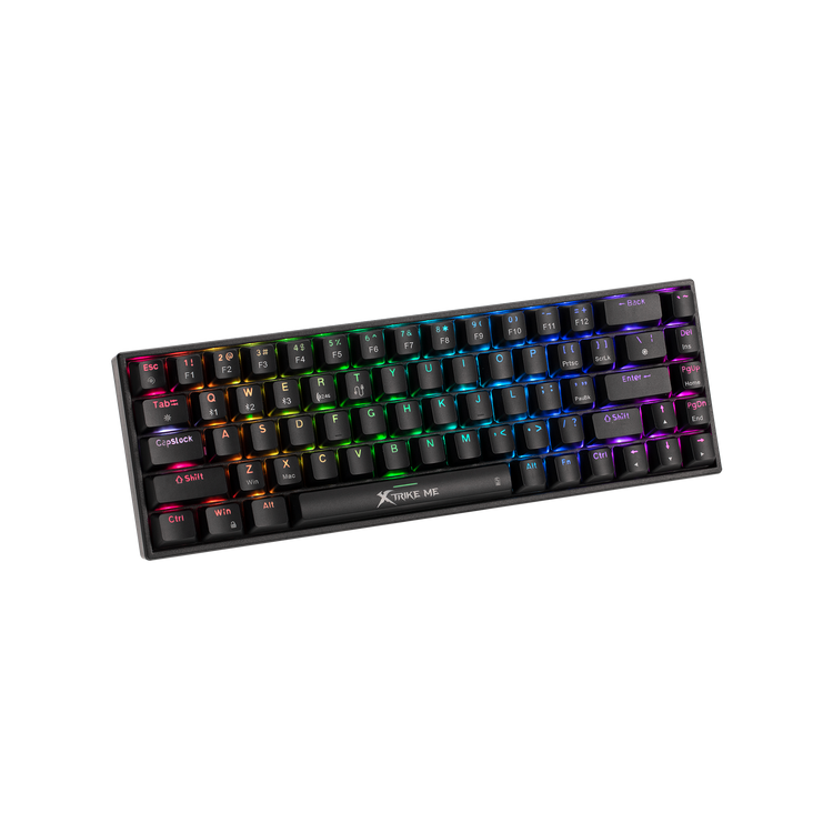 XTRIKE ME GK-994W RGB 68 KEY BT 2.4GHZ WIRELESS GAMING KEYBOARD BLACK