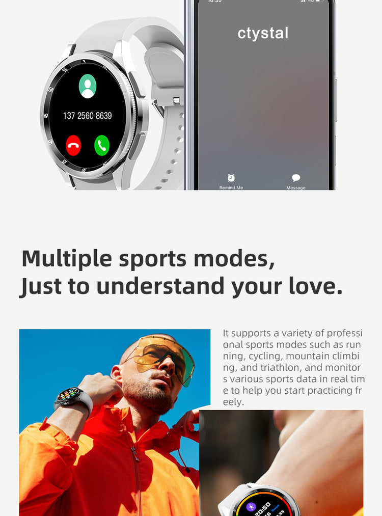 JS WATCH 6 CLASSIC 1.43 INCH AMOLED DISPLAY SPORT SMART WATCH NFC IP67 WITH AIFIT MAX APP SILVER