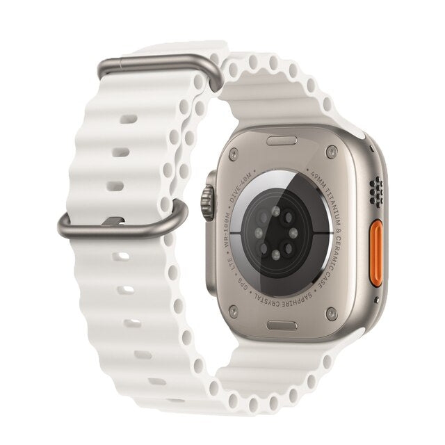 S9 ULTRA 49MM (3 STRAPS) SMART WATCH SERIES 9 WITH Metal Milanese Strap BLUETOOTH VOICE CALL 2.2 INCH HD SCREEN WITH FITPRO APP SILVER