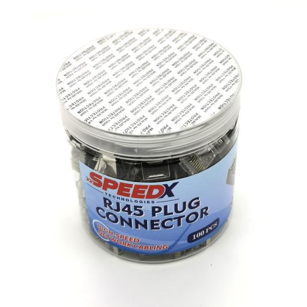 SPEEDX CAT6 RJ45 (FU) FTP/STP CONNECTOR 100PCS (BOTTLE PACK)