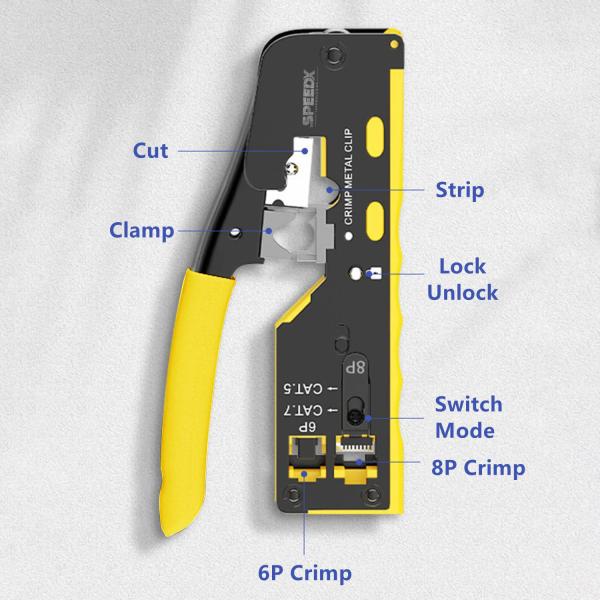 SPEEDX HT-718 CAT7 RJ45 Crimping TOOL WITH CUTTER