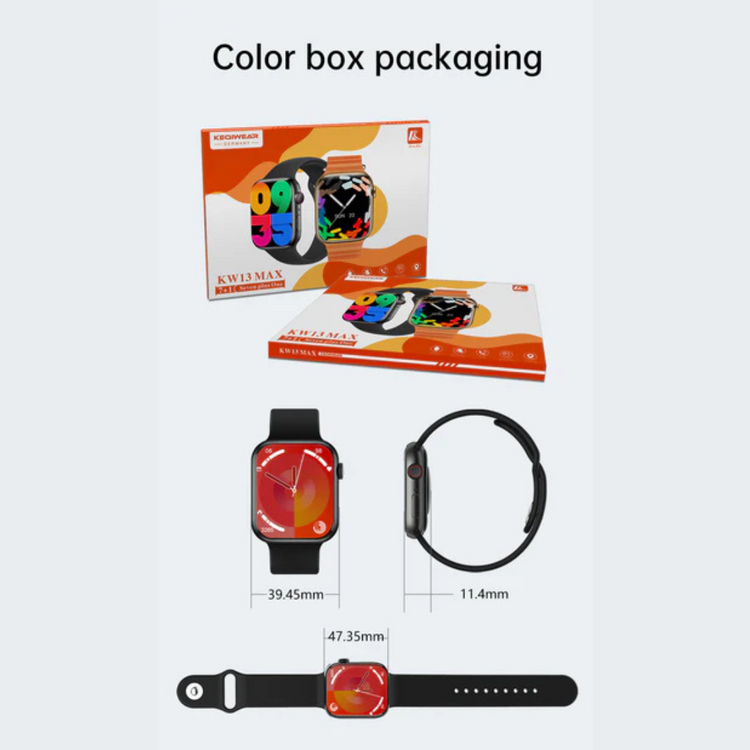 KW13 MAX 2.2 INCH FULL TOUCH SCREEN 7 STRAPS BT CALLING COMPATIBLE SYSTEM ANDROID 5.0 OR IOS9.0 WITH FERE FIT APP
