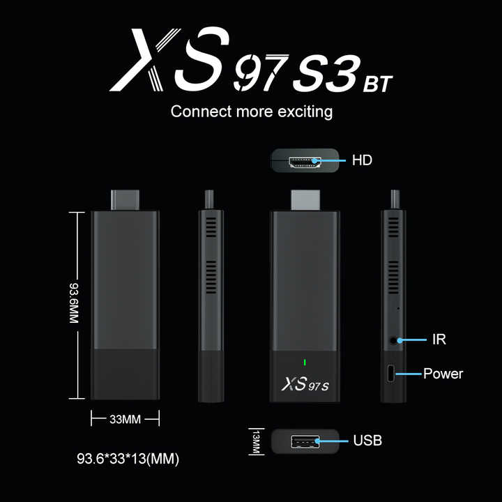 Xs97 S3 Allwinner H313 Android TV Box Android TV Stick with Custom Logo - TV Stick and 4K TV Stick