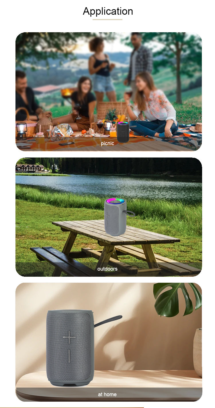 KISONLI Q23 12W BT SUPER BASS WIRELESS BLUETOOTH SPEAKER WITH RGB LIGHT