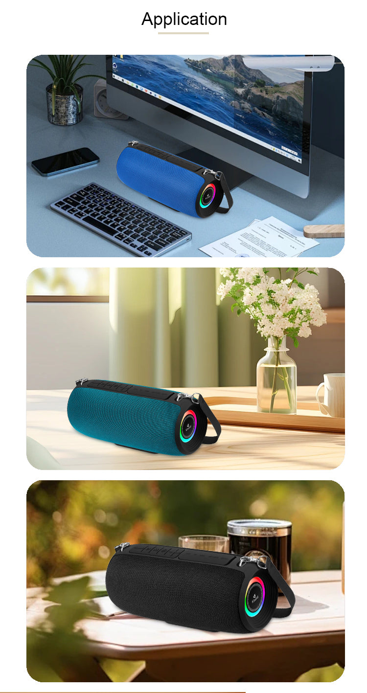 KISONLI Q28 10W BT/FM/USB/TF/TWS/RGB BLUETOOTH SUPER BASS SPEAKER