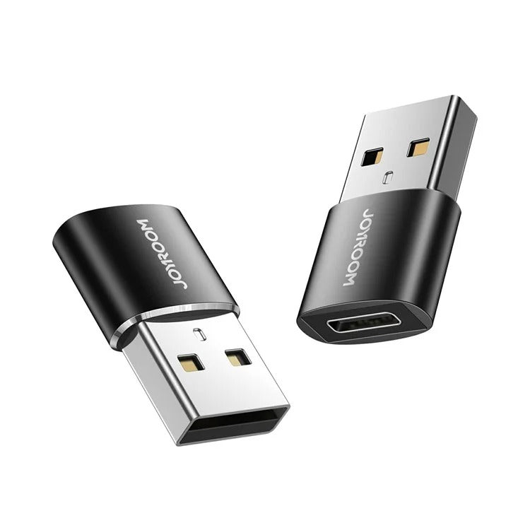 JOYROOM S-H152 USB MALE TO TYPE-C FEMALE ADAPTER 2PCS BLACK