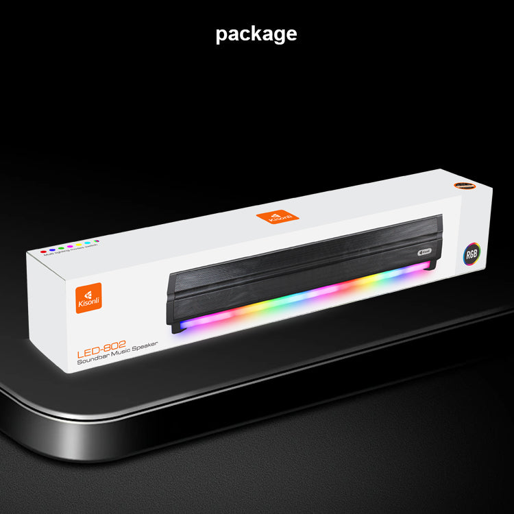 KISONLI LED-802 RGB WIRELESS BT 5.3 MODERN RETRO DESIGN SOUNDBAR