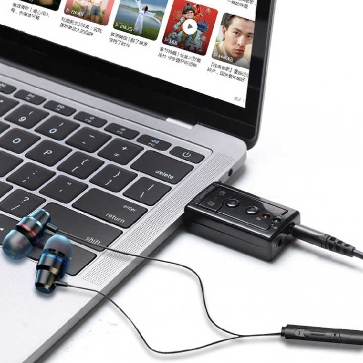 USB sound card 7.1 Black