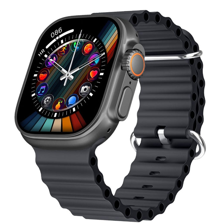 HK10 ULTRA 3 2.02 AMOLED DISPLAY G-SENSOR AI FEATURES WITH WEARFIT PRO APP 2 STRAPS BLACK