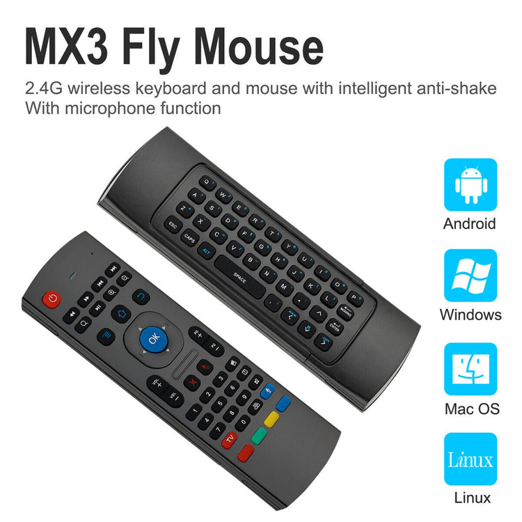 MX3 AIR MOUSE VOICE REMOTE CONTROL 2.4G FOR SMART TV