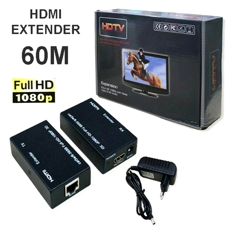 HDMI RANGE EXTENDER SINGLE LAN 60M