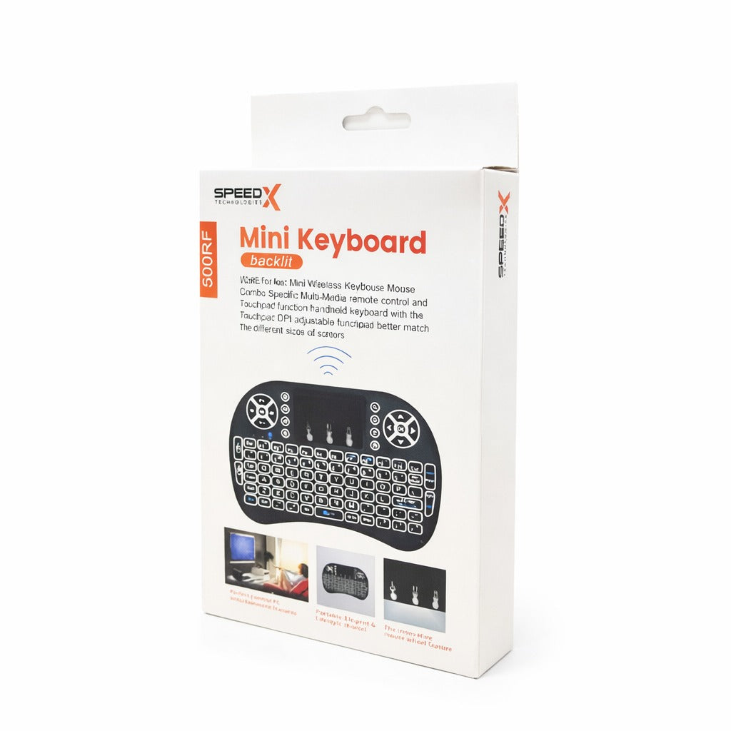 SPEEDX RF 500 MINI TOUCH PAD WIRELESS WITH BACKLIGHT KEYBOARD MOUSE