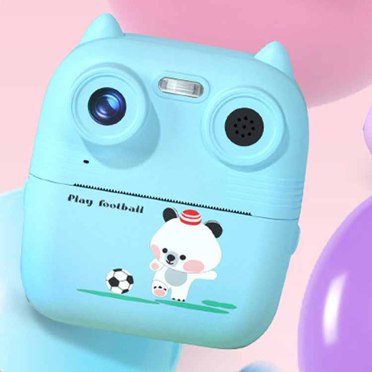 D8S CHILDRENS TIME FRONT/BACK REAR HD DIGITAL THERMAL PRINT CAMERA 1080P 48MP BLUE