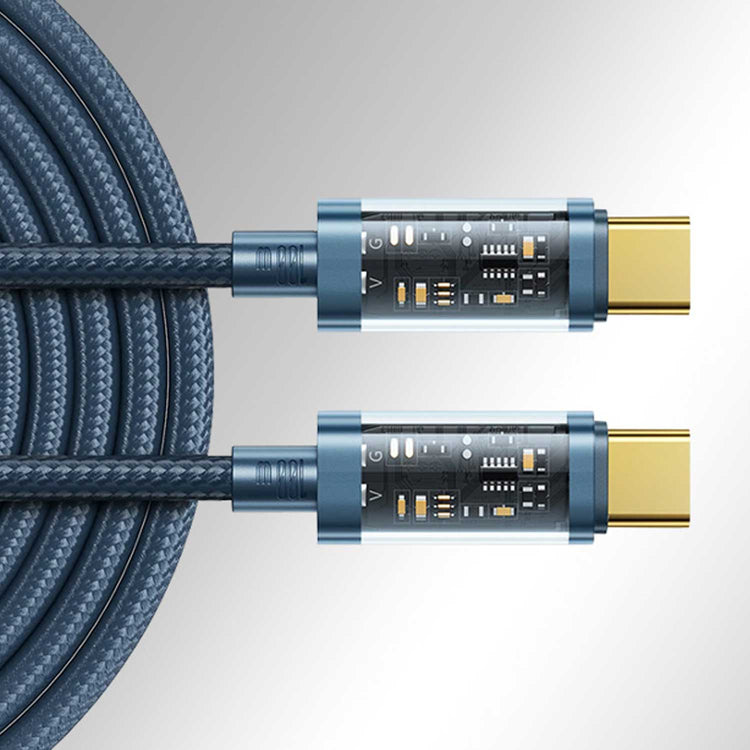 JOYROOM S-CC100A12 Type-C to TYPE-C 100W Data Cable 1.2m Blue