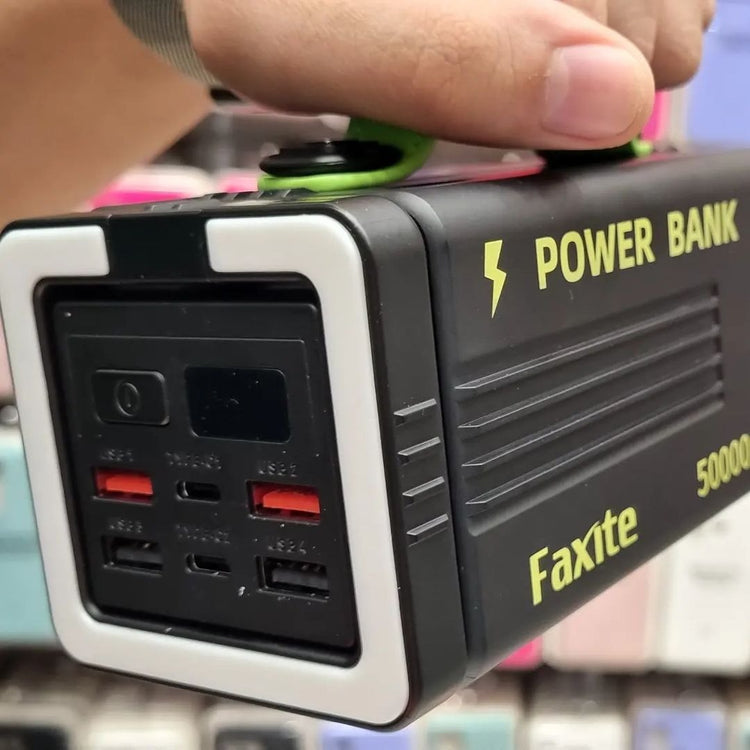 FAXITE Y50 50000MAH 22.5W FAST CHARGING PORTABLE POWER BANK WITH LED LIGHT BLACK