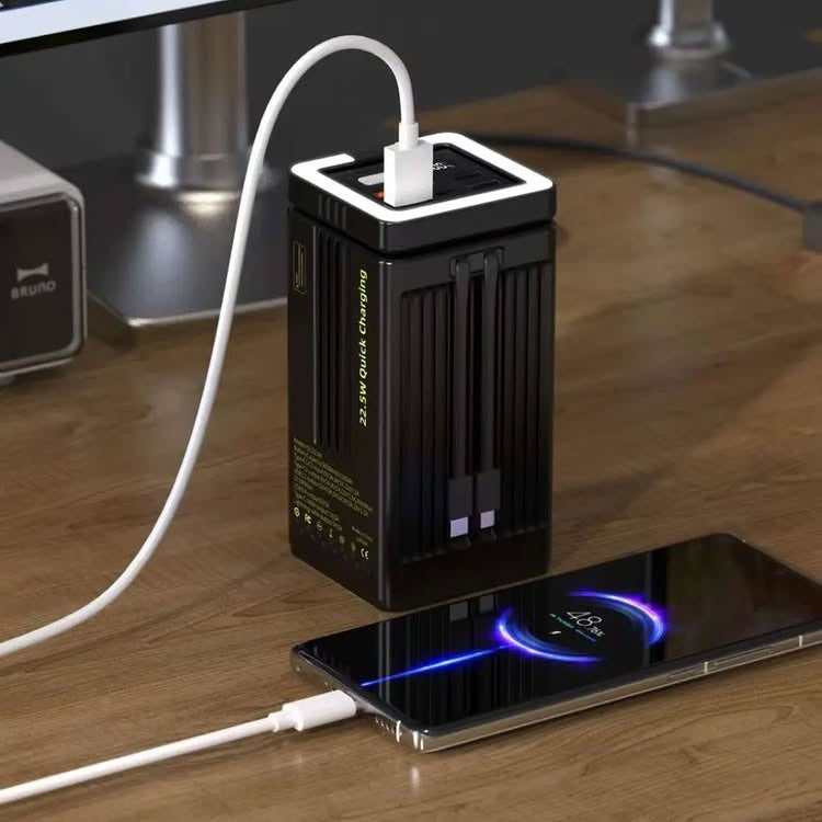 FAXITE Y50 50000MAH 22.5W FAST CHARGING PORTABLE POWER BANK WITH LED LIGHT BLACK