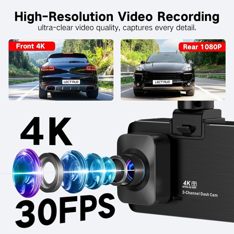 K02 PRO WIFI 4K ULTRA HD DASHCAM 5G WIFI6 WITH GPS COMPATIBILITY