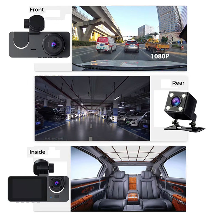 Y15 3-channels Wifi Dash Cam 1080p Hd Night Vision