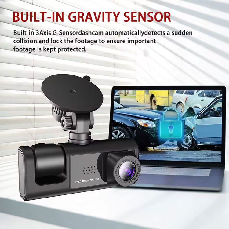 Y16 3 Channel Dash Cam Hd 1080p