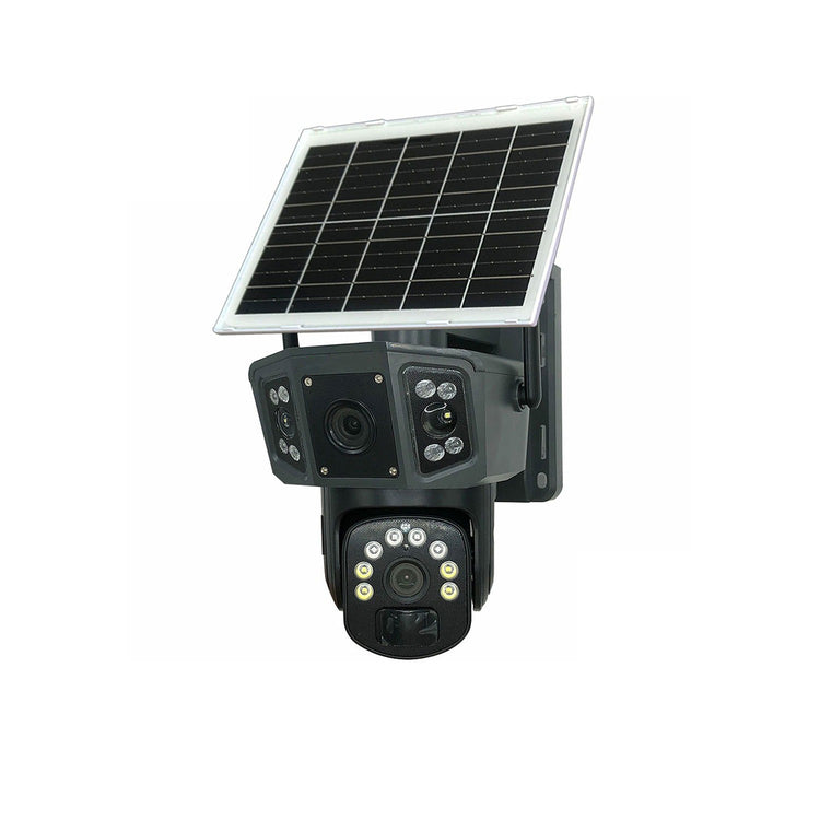SPEEDX CA-WC013 PTZ SOLAR OUTDOOR 8MP DUAL LENS CAMERA PAN TILT PIR MOTION DETECTION WITH V380 PRO APP