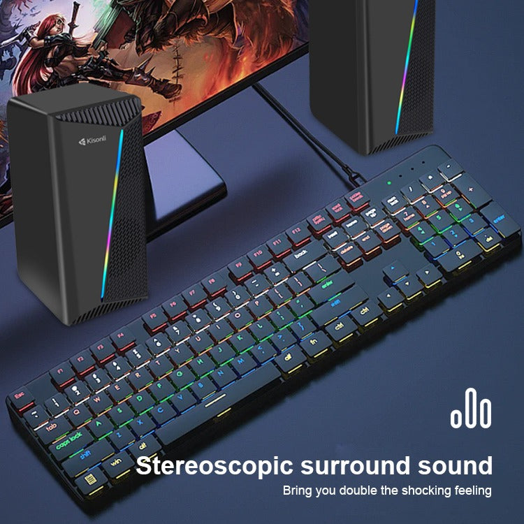 KISONLI X30 GAMING USB 2.0 SPEAKER WITH RGB LIGHT