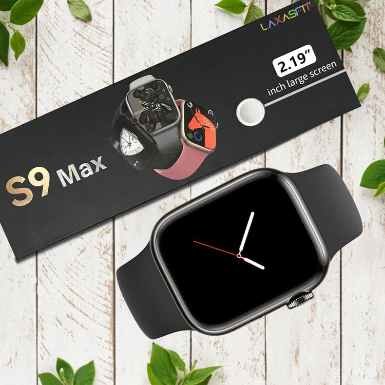 S9 Max 2.19 INCH Display Series 9 SMART WATCH (LAXASFIT APP) BLACK