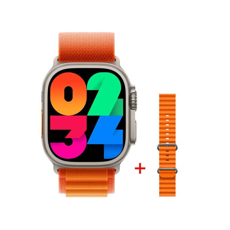 JS9 ULTRA MAX 2.12 Inch Amoled Screen Smart Watch Ultra 49mm Men Series 8 Nfc Wireless Charging Sports Watch WITH Wearfifit Pro APP (Orange)
