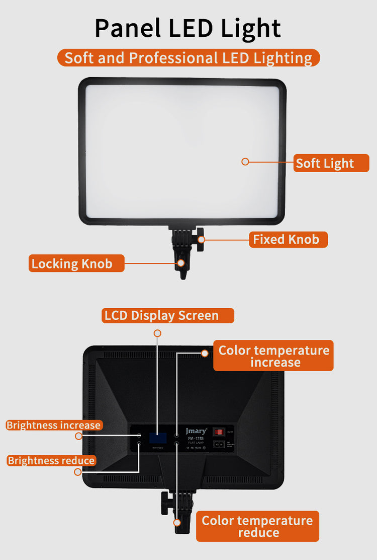 JMARY 17 INCH FM17RS 40W PROFESSIONAL LED REMOTE CONTROL PANEL LIGHT