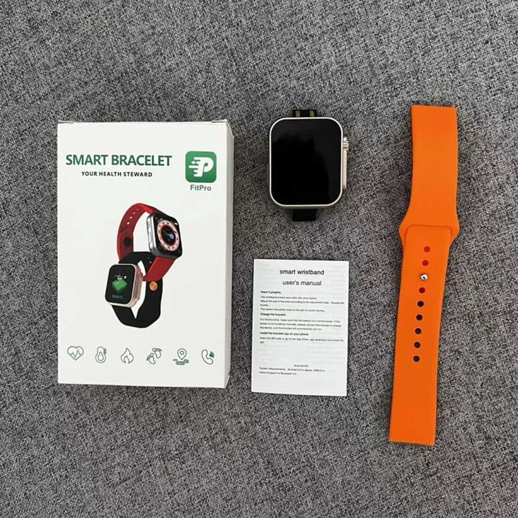 D20 ULTRA SMART WATCH HEART RATE BLOOD PRESSURE OXYGEN RELOJ INTELLIGENT SMART BRACELET WITH FITPRO APP ORANGE
