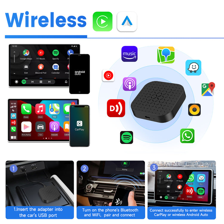 WIRELESS CARPLAY 2+16GB ANDROID 11.0 AUTO ADAPTER MAGIC BOX
