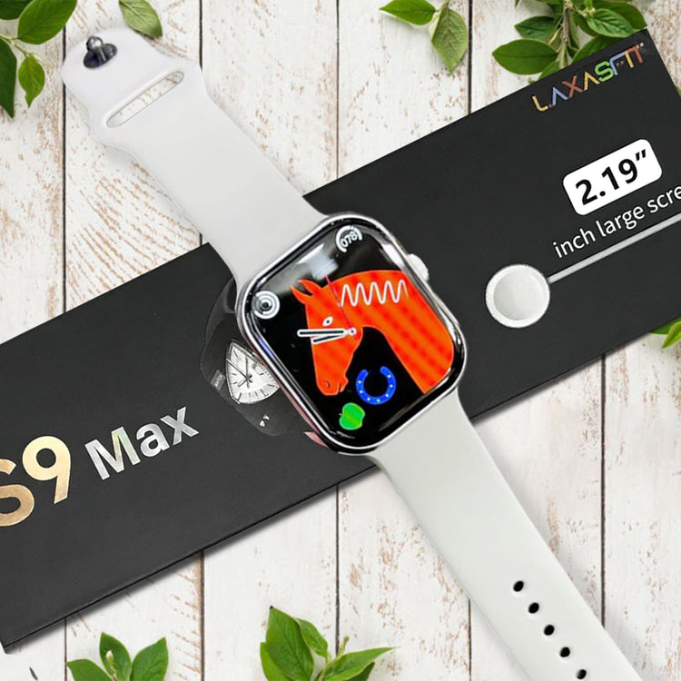 S9 Max 2.19 INCH Display Series 9 SMART WATCH (LAXASFIT APP) SILVER