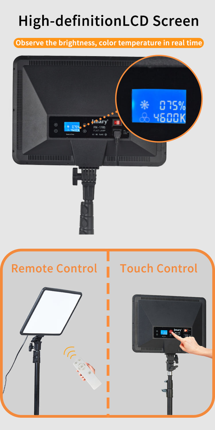 JMARY 17 INCH FM17RS 40W PROFESSIONAL LED REMOTE CONTROL PANEL LIGHT